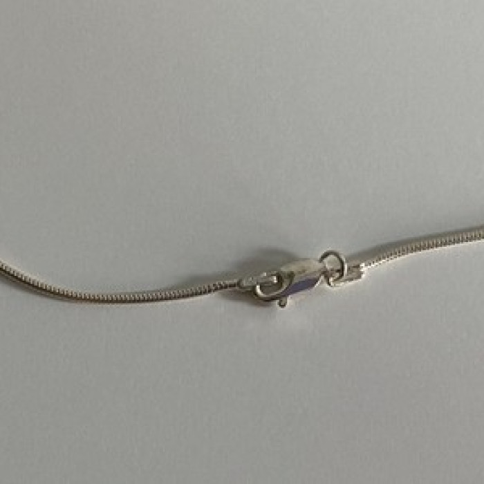 925 Sterling Silver Pink Spinel Chain With Pendant Italy