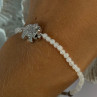 925 Sterling Silver Moonstones Elephant Charm Bracelet Length 7.5