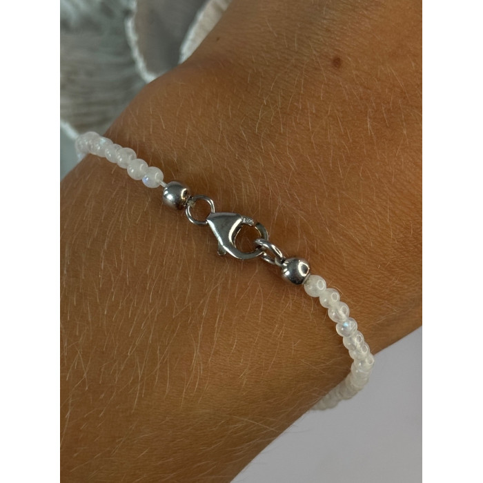 925 Sterling Silver Moonstones Elephant Charm Bracelet Length 7.5