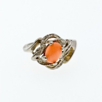 925 Sterling Silver Agate Ring Size 5.5