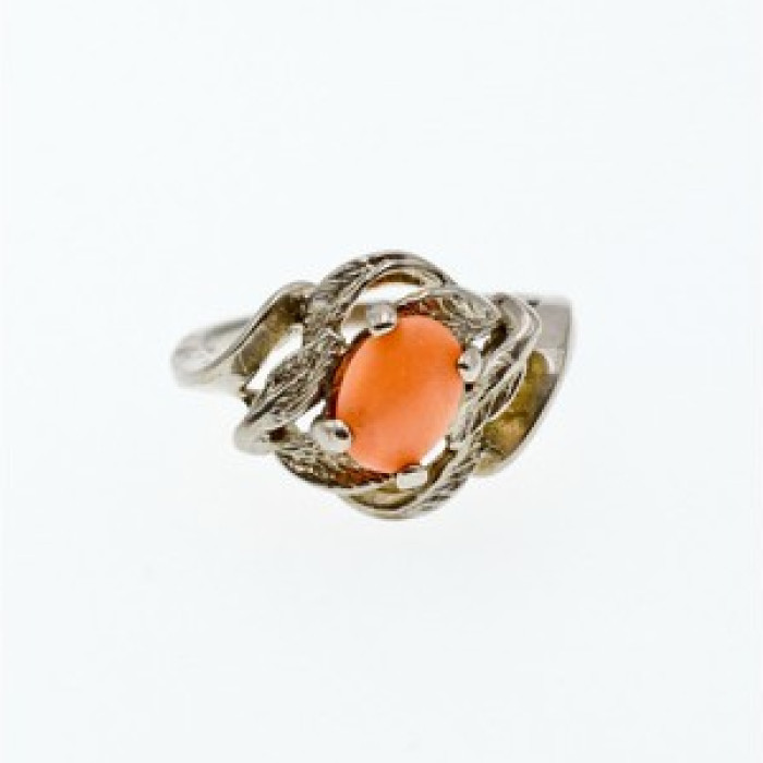 925 Sterling Silver Agate Ring Size 5.5