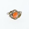 925 Sterling Silver Agate Ring Size 5.5