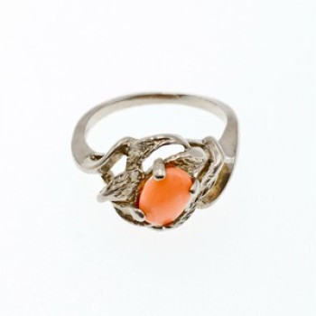 925 Sterling Silver Agate Ring Size 5.5