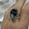 925 Sterling Silver Jasper Ring Size 8