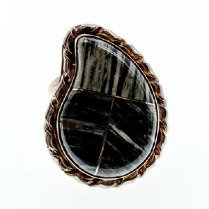 925 Sterling Silver Jasper Ring Size 8