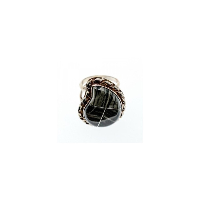 925 Sterling Silver Jasper Ring Size 8