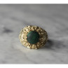 Vintage 925 Sterling Silver Malachite Ring Size 5.5