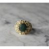 Vintage 925 Sterling Silver Malachite Ring Size 5.5