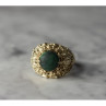 Vintage 925 Sterling Silver Malachite Ring Size 5.5