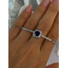 925 Sterling Silver Sapphire & Cz Bracelet Sizable