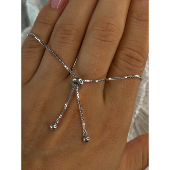 925 Sterling Silver Sapphire & Cz Bracelet Sizable