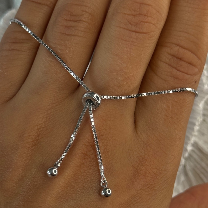 925 Sterling Silver Sapphire & Cz Bracelet Sizable