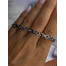 925 Sterling Silver Beryl & Spinel Bracelet Sizable