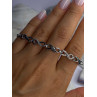 925 Sterling Silver Beryl & Spinel Bracelet Sizable