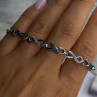 925 Sterling Silver Beryl & Spinel Bracelet Sizable