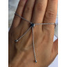 925 Sterling Silver Beryl & Spinel Bracelet Sizable