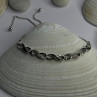 925 Sterling Silver Beryl & Spinel Bracelet Sizable
