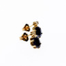 14K Yellow Gold Almandine & Diamond Earrings