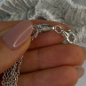 925 Sterling Silver 6 Chain Italy Heart Bracelet Length 7