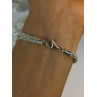 925 Sterling Silver 6 Chain Italy Heart Bracelet Length 7