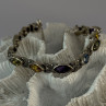 Vintage 925 Sterling Silver Multi Color Gemstones Bracelet Length 7