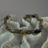 Vintage 925 Sterling Silver Multi Color Gemstones Bracelet Length 7