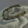 Vintage 925 Sterling Silver Multi Color Gemstones Bracelet Length 7