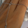 925 Sterling Silver CZ Chain With Cross Length 17/15 in
