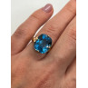10K YELLOW GOLD RING  TOPAZ  SIZE 5
