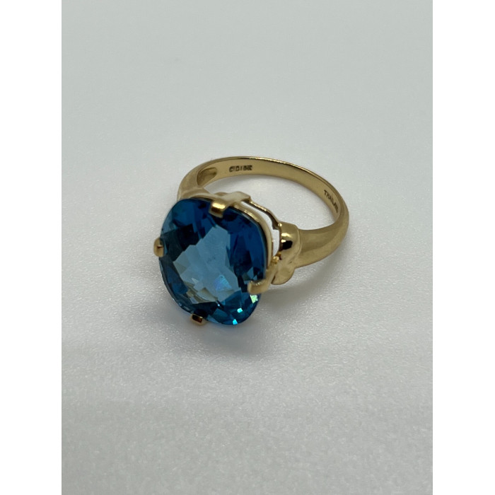 10K YELLOW GOLD RING  TOPAZ  SIZE 5