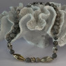 Elegant Design 925 Sterling Silver Jasper Necklace Length 18.5