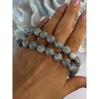 Elegant Design 925 Sterling Silver Jasper Necklace Length 18.5