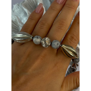 Elegant Design 925 Sterling Silver Jasper Necklace Length 18.5