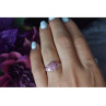 925 Sterling Silver Pink CZ Ring Size 6.5