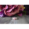 925 Sterling Silver Pink CZ Ring Size 6.5