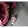 925 Sterling Silver Pink CZ Ring Size 6.5