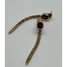 14K YELLOW GOLD GARNET EARRINGS