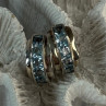 925 Sterling Silver Topaz Earrings Length 0.70 Inch