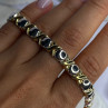 Italy 925 Sterling Silver & Gold Plated Bracelet Length 7