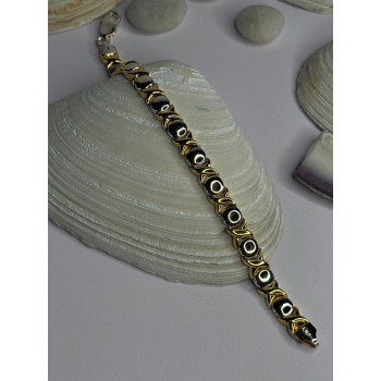 Italy 925 Sterling Silver & Gold Plated Bracelet Length 7