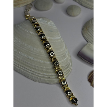 Italy 925 Sterling Silver & Gold Plated Bracelet Length 7