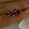 925 Sterling Silver Turtle Agate Earrings Length 0.50 Inch