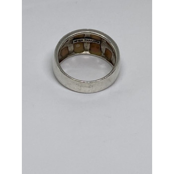925 Sterling Silver Ring With Mother Of Pearl Size 9.75