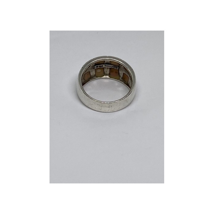 925 Sterling Silver Ring With Mother Of Pearl Size 9.75