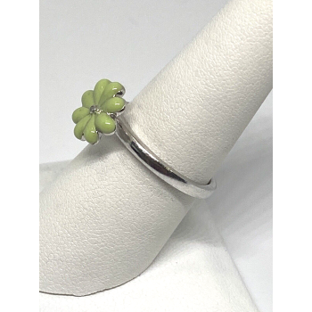 925 Sterling Silver Sapphire And Enamel Ring Size 8