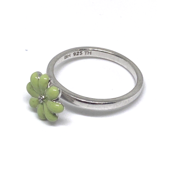 925 Sterling Silver Sapphire And Enamel Ring Size 8