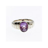 925 Sterling Silver Amethyst Ring Size 8