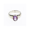 925 Sterling Silver Amethyst Ring Size 8