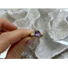 925 Sterling Silver Amethyst Ring Size 8
