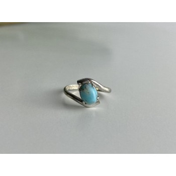 Vintage 925 Sterling Silver Larimar Ring Size 6.5